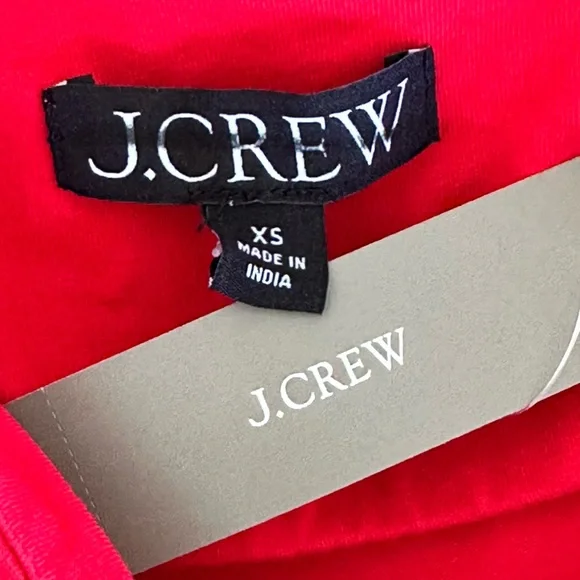 NEW J. CREW Sweetheart Tank Dress with Poplin Skirt A-Line in Red Size XS - Picture 5 of 5